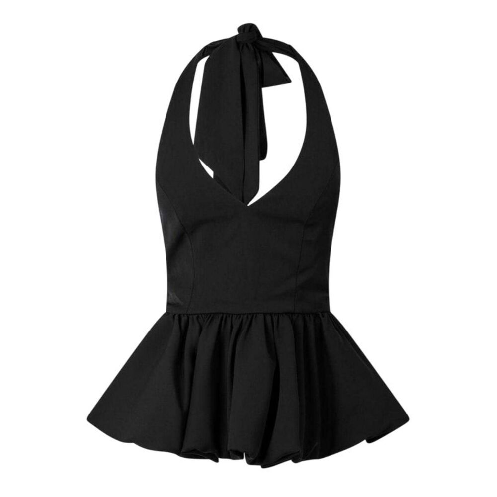 Odd Muse Womens/Ladies Polka Dot Peplum Top / Black